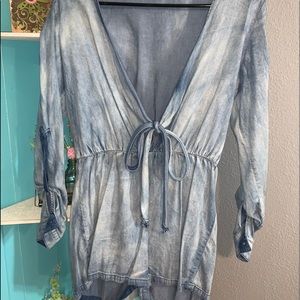 Denim romper